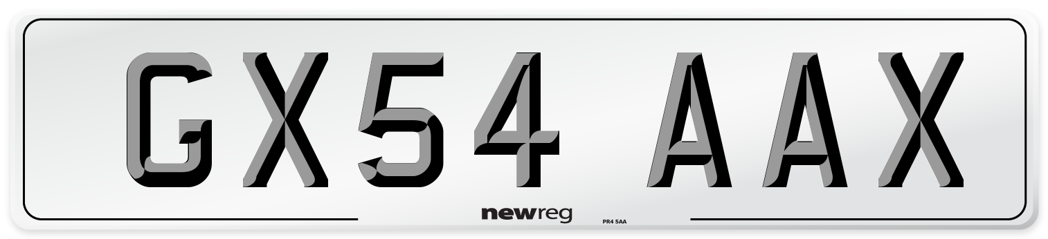 GX54 AAX Number Plate from New Reg
